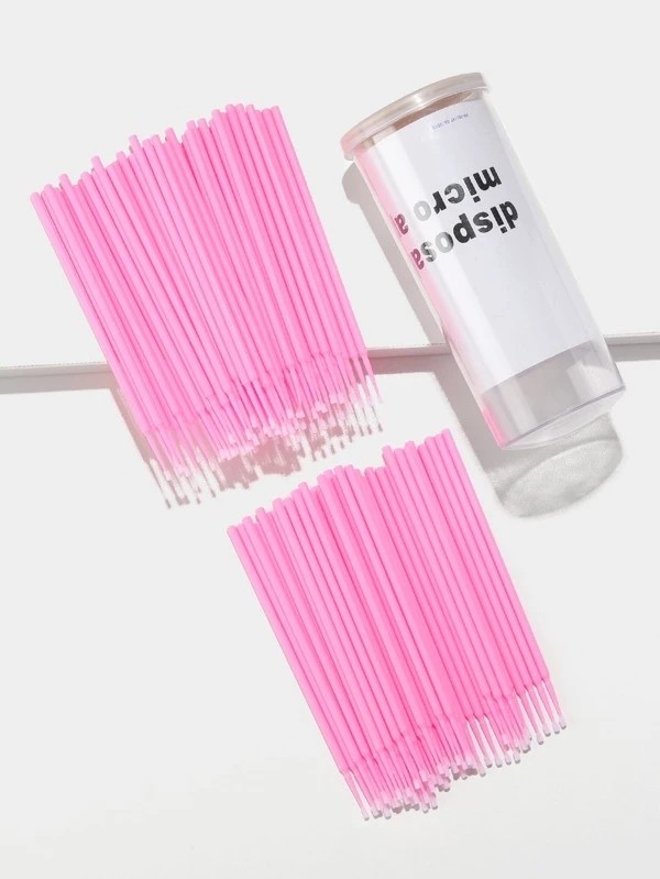 100pcs Grafted Eyelash Cotton1 Swab