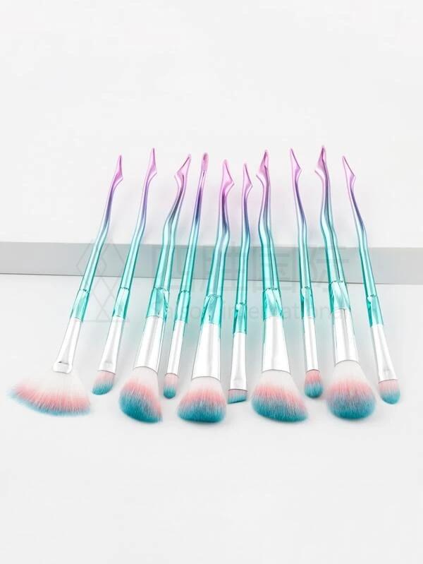 10pcs Leg Design Handle Makeup Brush Set