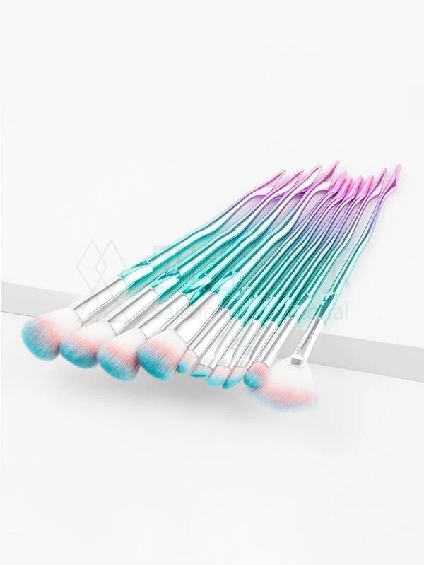 10pcs Leg Design Handle Makeup Brush Set