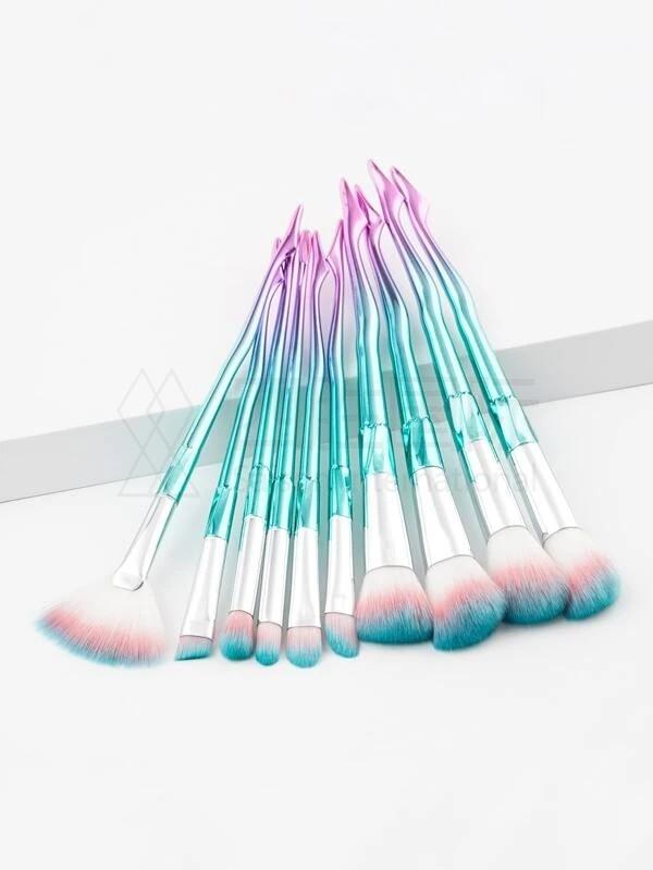 10pcs Leg Design Handle Makeup Brush Set