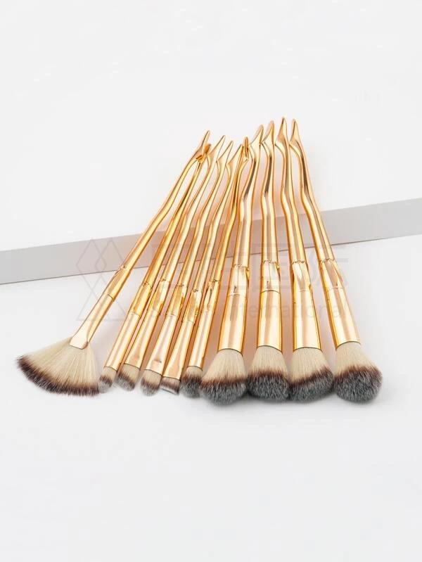 10pcs Leg Design Makeup Brush Set