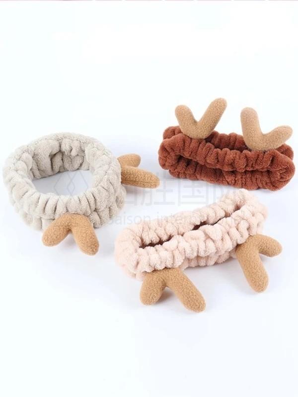 1pc Antler Decor Random Color Bath Headband