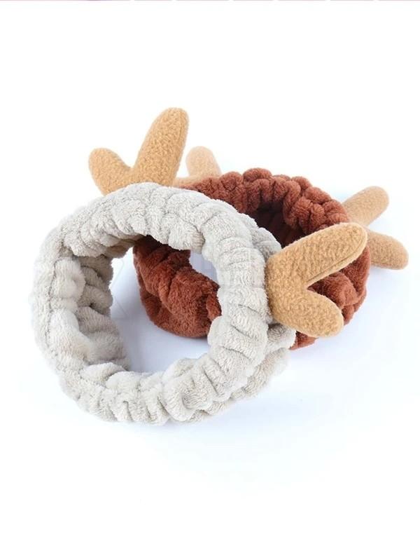 1pc Antler Decor Random Color Bath Headband