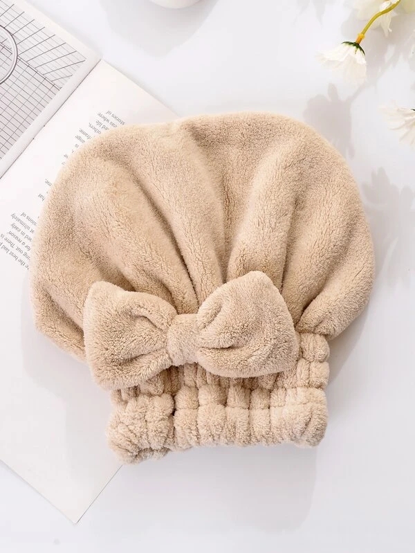 1pc Bow Decor Hair Drying Cap