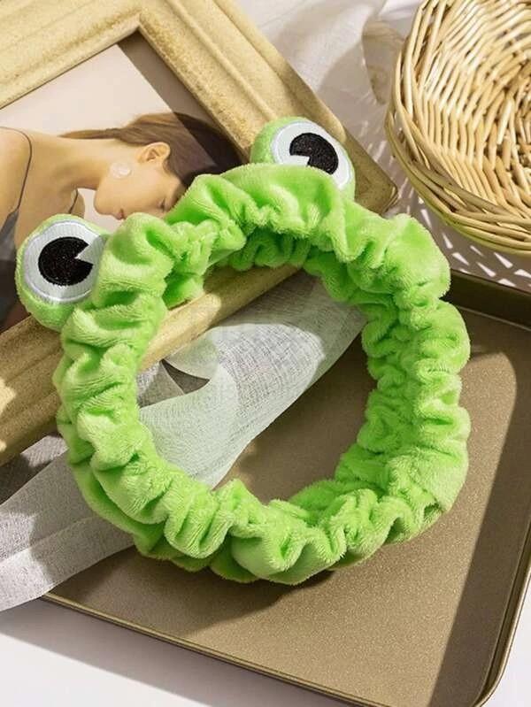 1pc Cartoon Frog Eye Detail Bath Headband