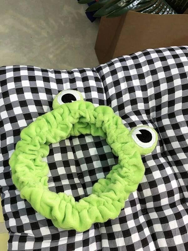 1pc Cartoon Frog Eye Detail Bath Headband