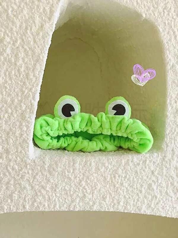 1pc Cartoon Frog Eye Detail Bath Headband