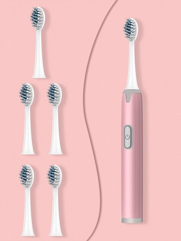 1pc Electric Toothbrush & 6pcs Brush Head