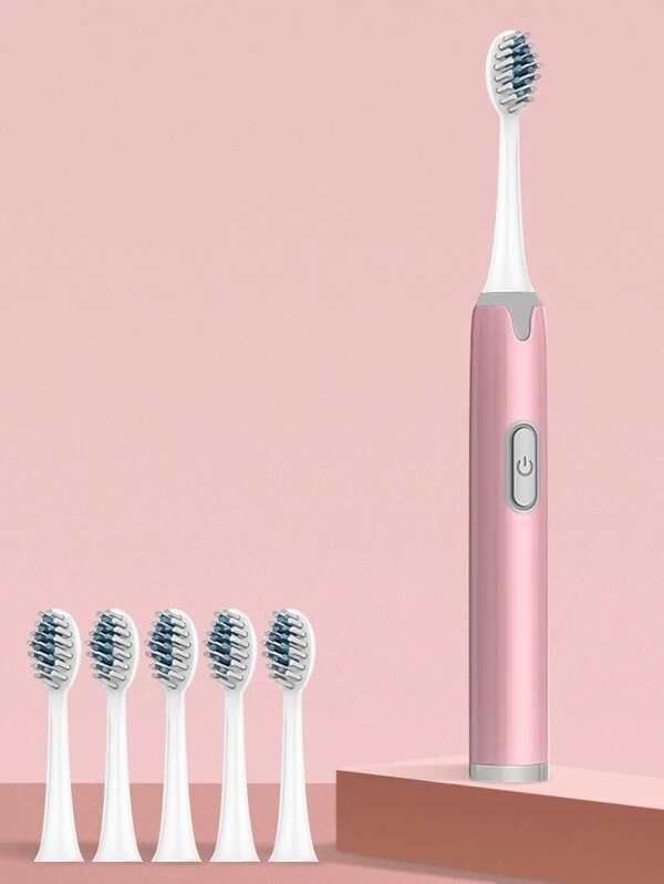 1pc Electric Toothbrush & 6pcs Brush Head