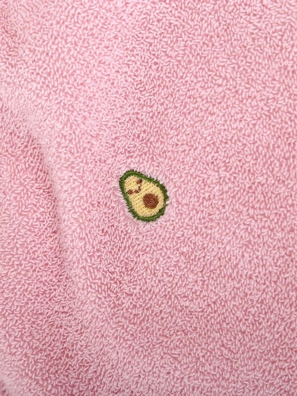 1pc Embroidery Avocado Bath Towel