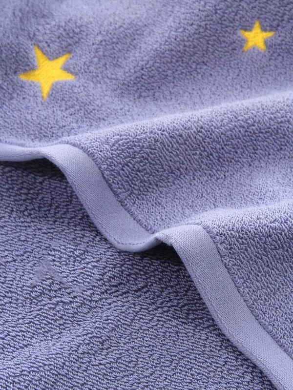 1pc Embroidery Star & Moon Towel