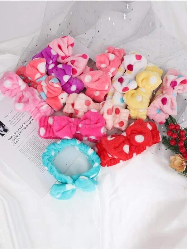 1pc Polka Dot Pattern Random Bath Headband