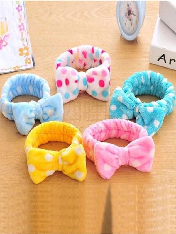 1pc Polka Dot Pattern Random Bath Headband