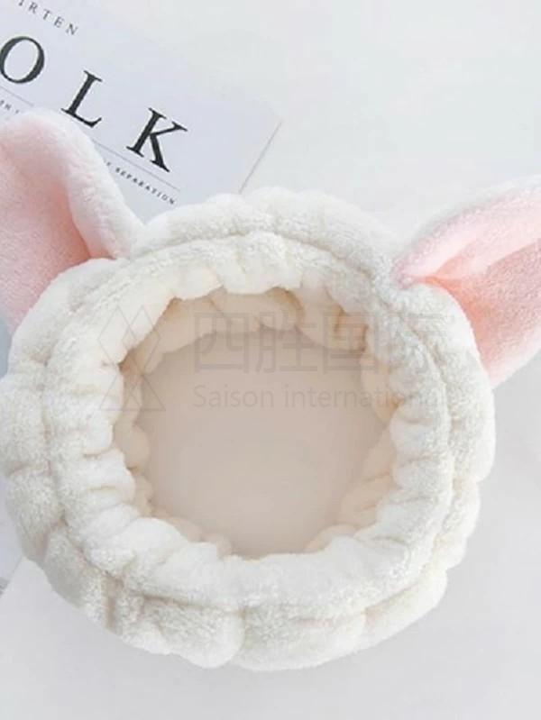 1pc Rabbit Ear Design Bath Headband