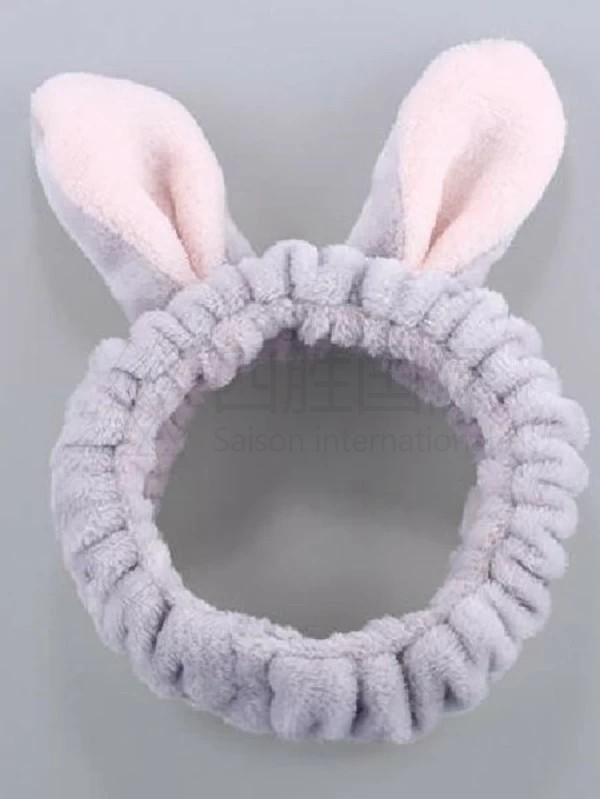 1pc Rabbit Ear Design Bath Headband