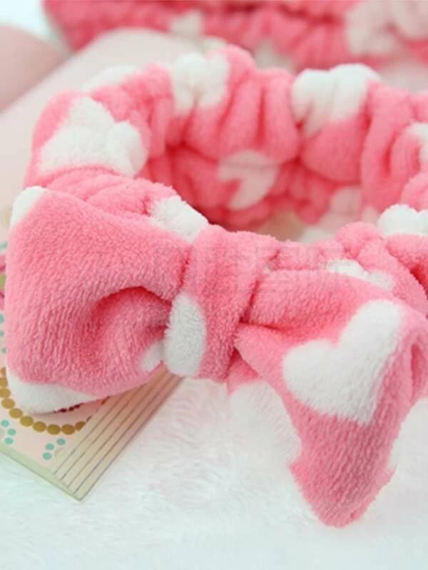 1pc Random Pattern Bow Bath Headband