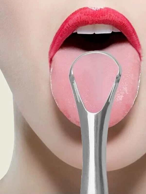 1pc Stainless Steel Tongue Scraper