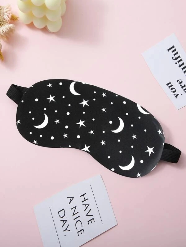 1pc Star & Moon Print Eye Cover