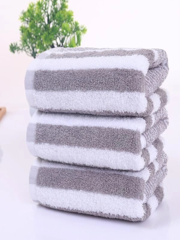 1pc Striped Pattern Face Towel