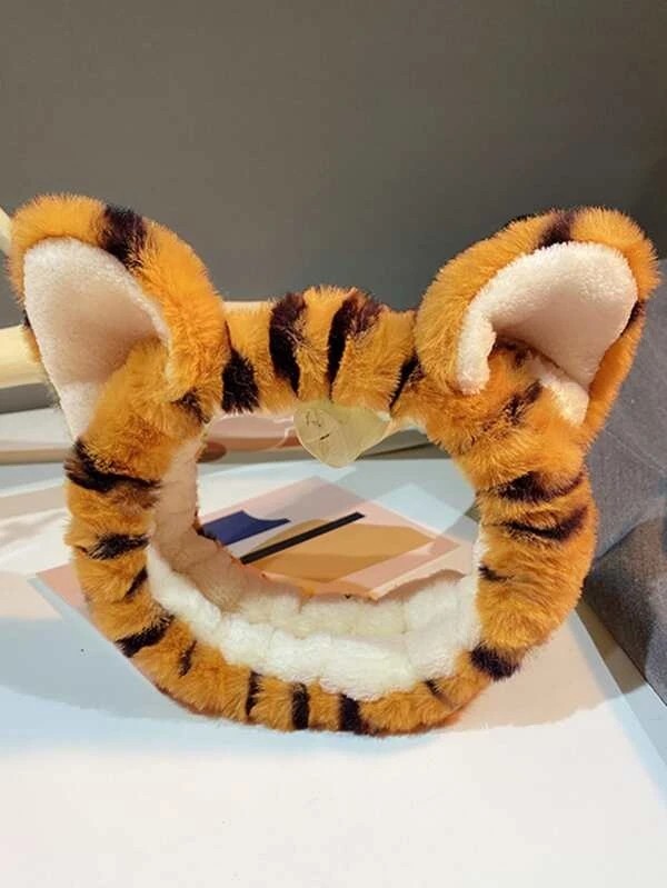 1pc Tiger Design Bath Headband