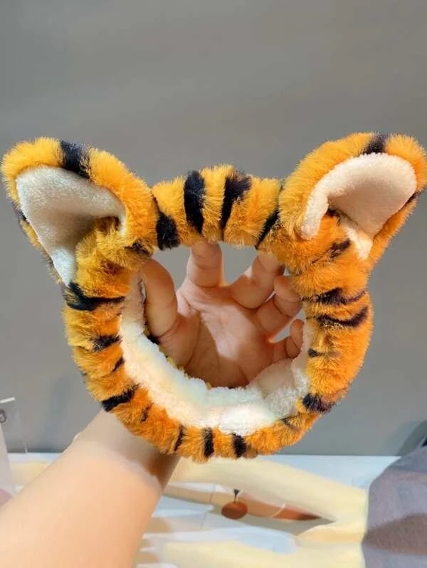 1pc Tiger Design Bath Headband