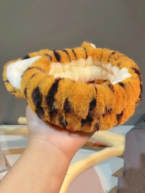 1pc Tiger Design Bath Headband