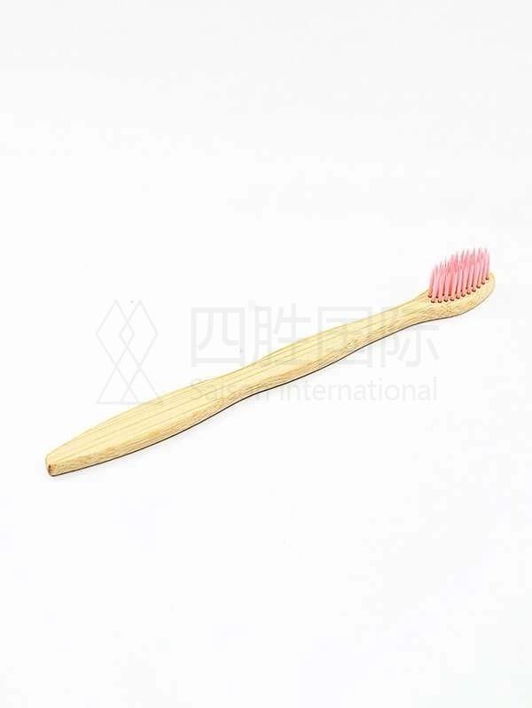 1pc Wooden Handle Random Color Toothbrush