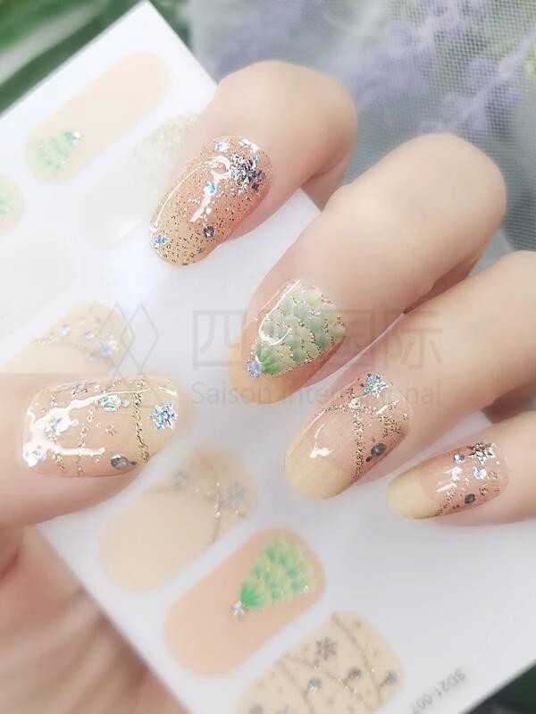 1sheet Glitter Nail Sticker