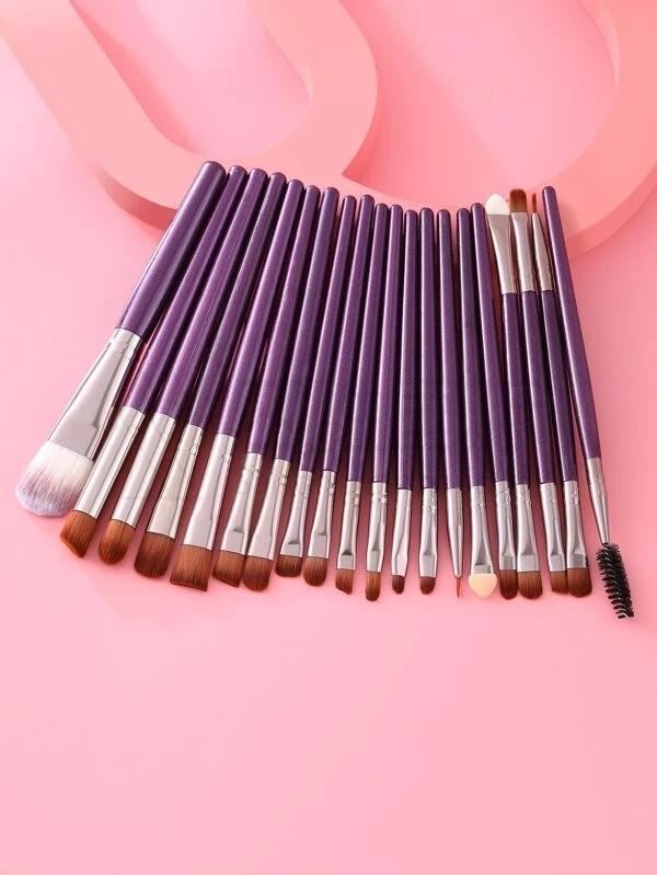 20pcs Color Block Makeup Brush Set