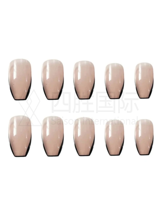 24pcs Colorblock Fake Nail