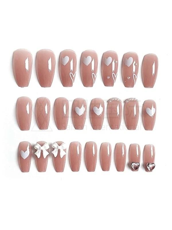 24pcs Fake Nail & 1sheet Tape