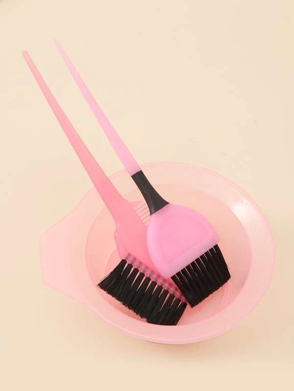 2pcs Hair Dye Brush and 1pc Hair Dye Bowl