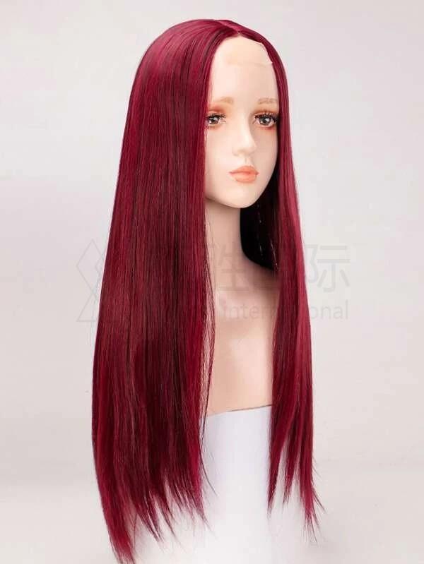 4*1 Lace Front Long Straight Synthetic Wig