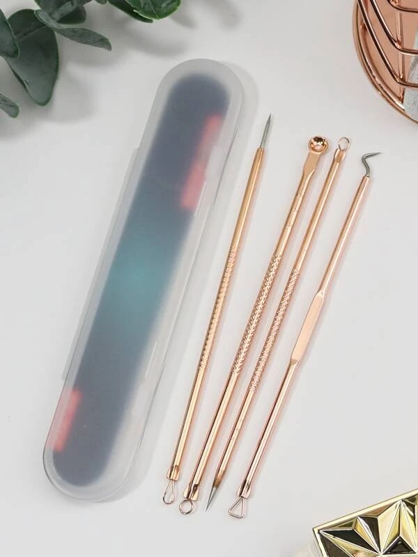 4pcs Acne Needle & 1pc Storage Box