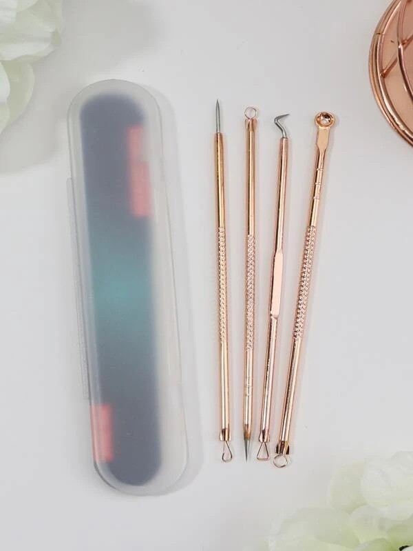 4pcs Acne Needle & 1pc Storage Box