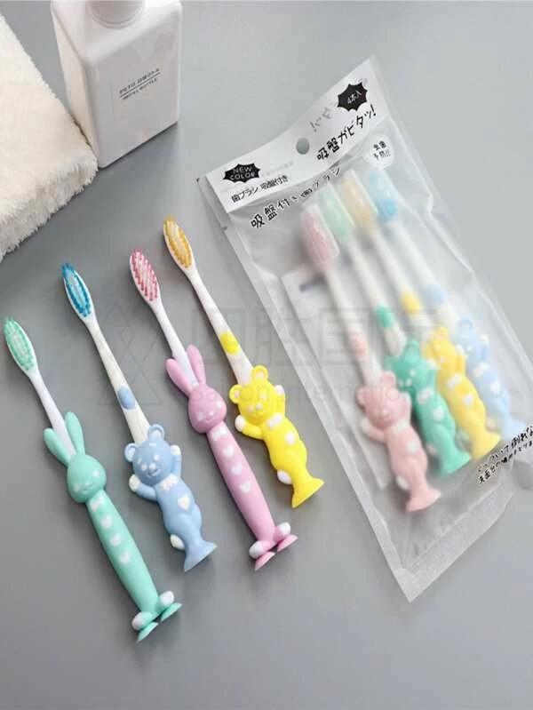 4pcs Cartoon Kids Toothbrush