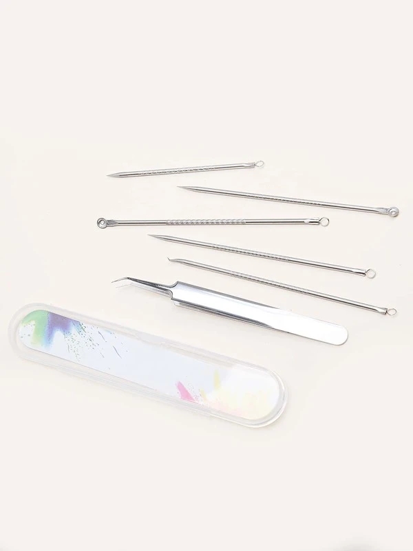 6pcs Acne Needle Set & 1pc Storage Case