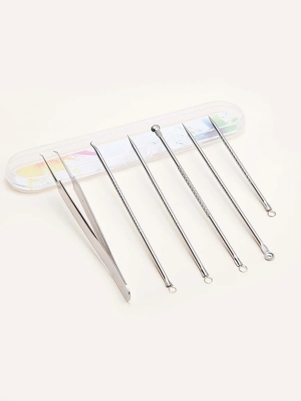 6pcs Acne Needle Set & 1pc Storage Case