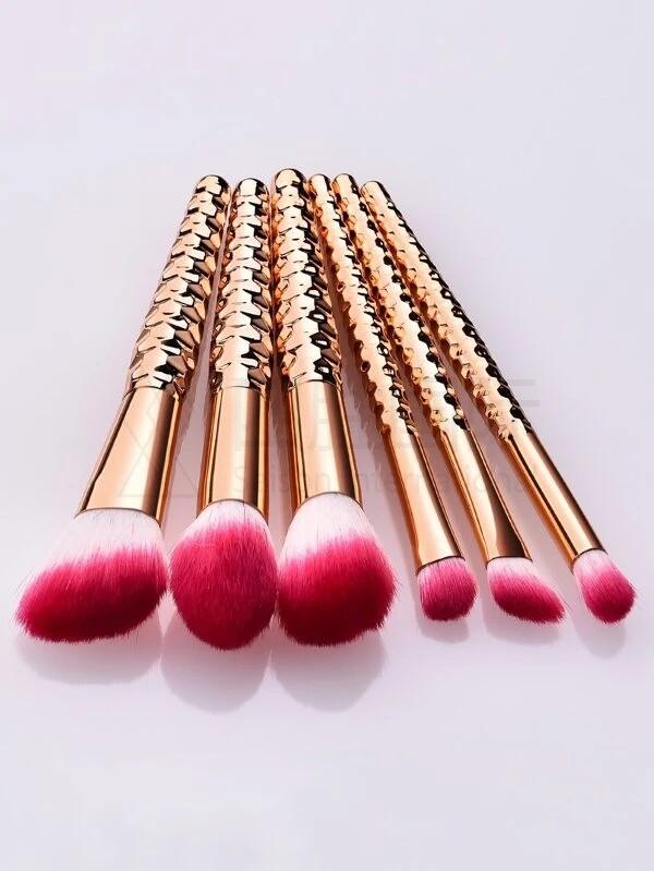 6pcs Briquette Design Makeup Brush Set