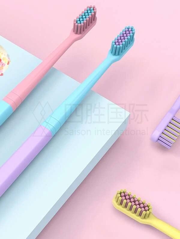 8pcs Color Block Toothbrush