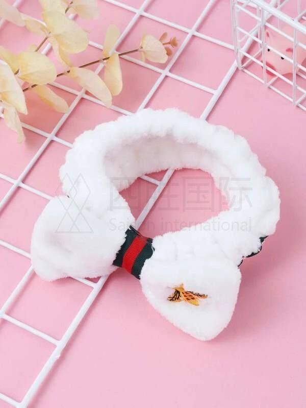 Bee Embroidery Bath Headband