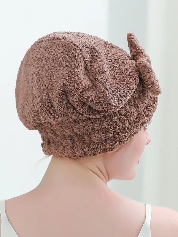 Bow Decor Hair Drying Cap