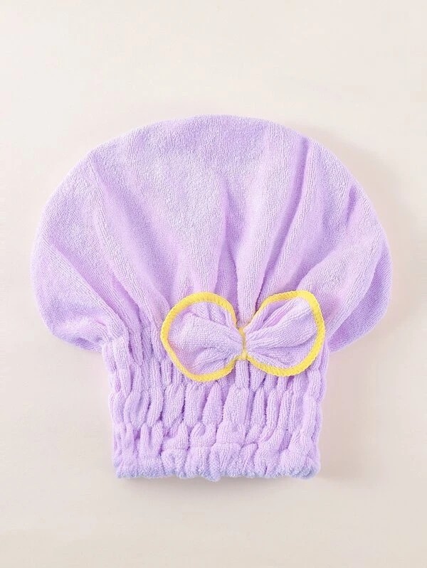 Bow Decor Hair Drying Cap