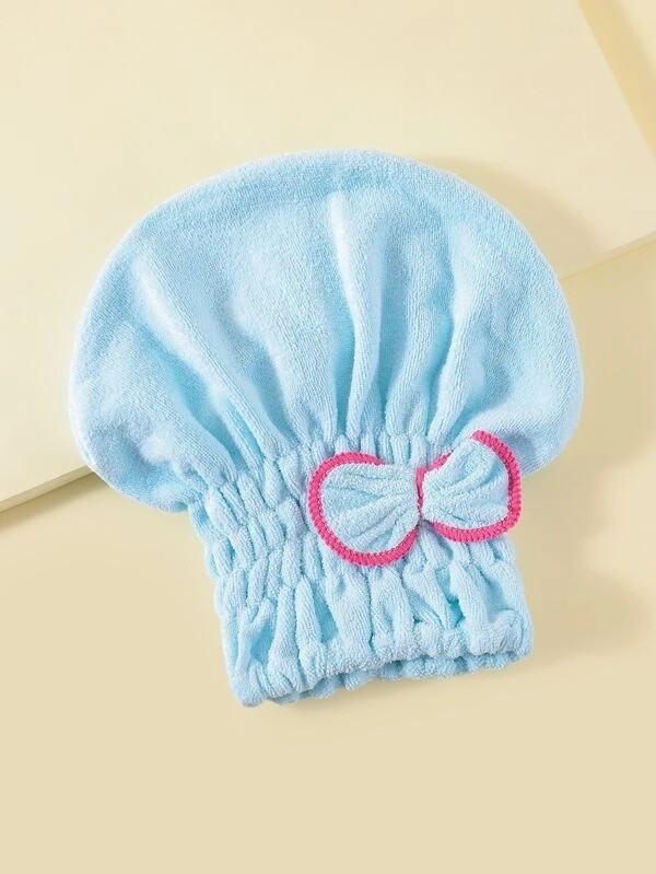 Bow Decor Hair Drying Cap