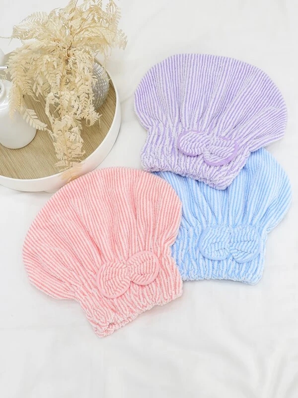 Bow Decor Random Hair Drying towel