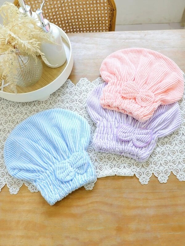 Bow Decor Random Hair Drying towel