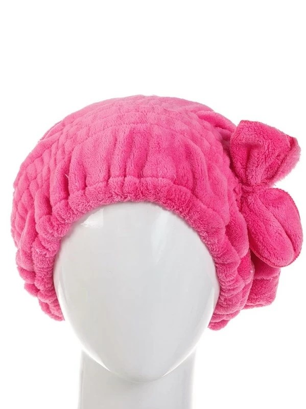 Bow Decorated Hair Drying Cap