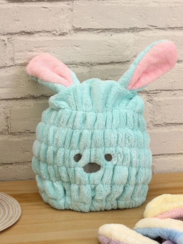 Cartoon Rabbit Dry Hair Cap