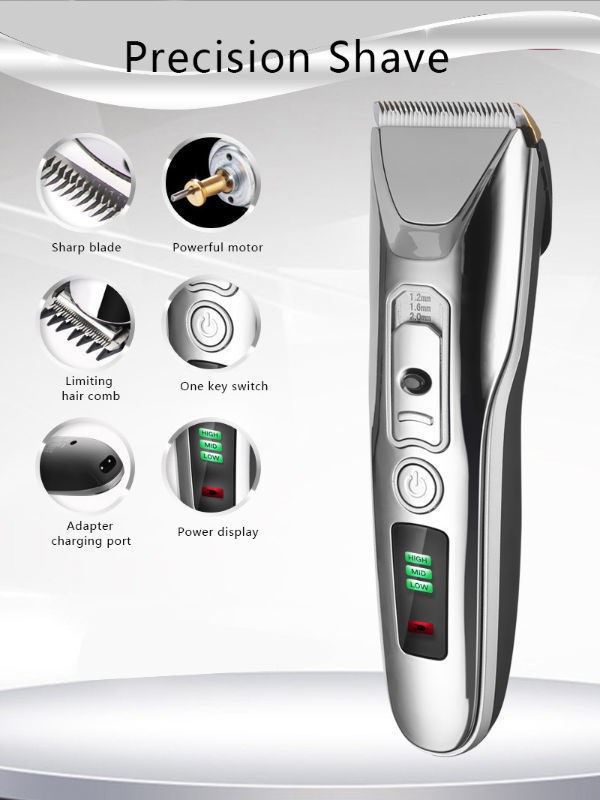 Ceramic Sharp-angle Cutter Head Electric Cordless Machine Hair Clippers Men Usb Charge