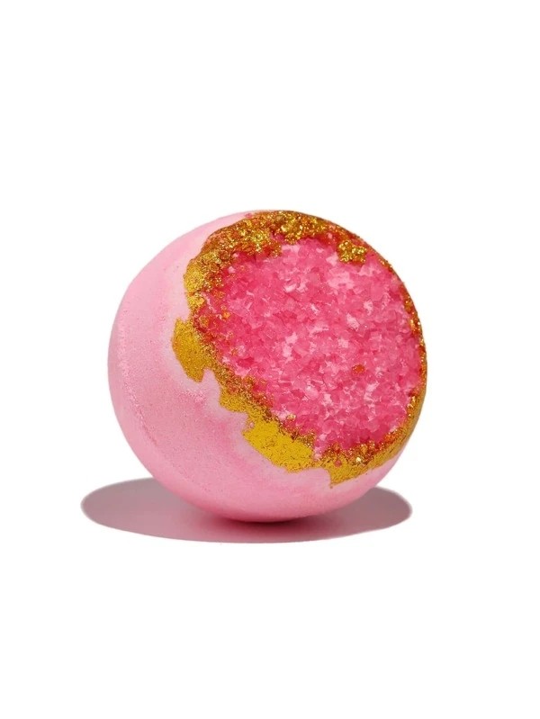 Cherry Blossom-Scented Rose Quartz Geode Bath Bomb